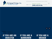 Tablet Screenshot of mortgagevintage.com